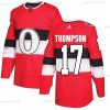 Adidas Ottawa Senators #17 Nate Thompson Punainen Aito 1917-2017 100th Klassinen Ommeltu NHL Paita – Miesten