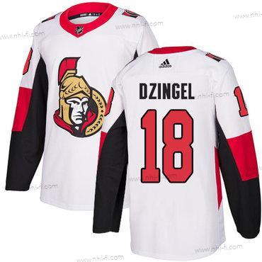 Adidas Ottawa Senators #18 Ryan Dzingel Aito Valkoinen Kolmas NHL Paita – Miesten