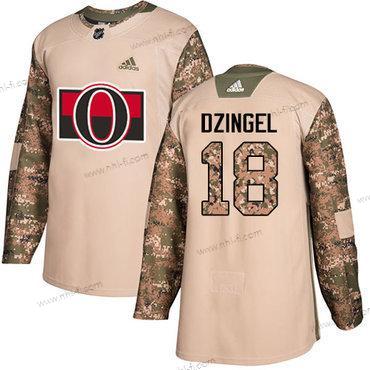 Adidas Ottawa Senators #18 Ryan Dzingel Maastokuvio Aito 2017 Veterans Day Ommeltu NHL Paita – Miesten