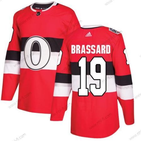 Adidas Ottawa Senators #19 Derick Brassard Punainen Aito 1917-2017 100th Klassinen Ommeltu NHL Paita – Miesten