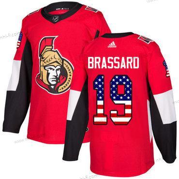 Adidas Ottawa Senators #19 Derick Brassard Punainen Kotiottelu Aito USA Flag Ommeltu NHL Paita – Miesten