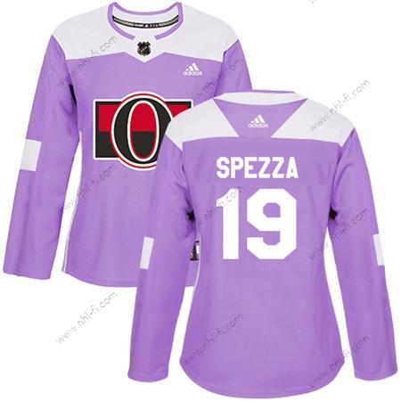 Adidas Ottawa Senators #19 Jason Spezza Violetti Aito Taistelee syöpää vastaan Ommeltu NHL Paita – Naisten