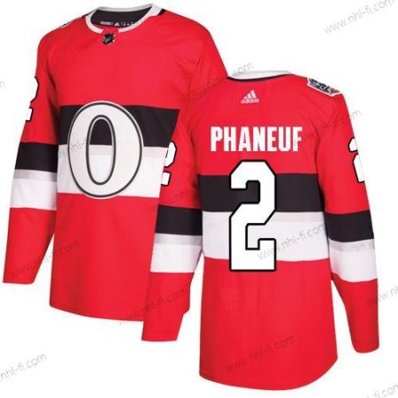 Adidas Ottawa Senators #2 Dion Phaneuf Punainen Aito 1917-2017 100th Klassinen Ommeltu NHL Paita – Miesten