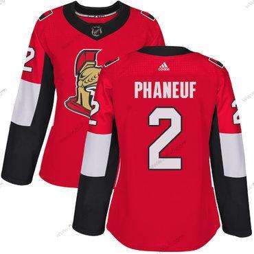 Adidas Ottawa Senators #2 Dion Phaneuf Punainen Kotiottelu Aito Ommeltu NHL Paita – Naisten