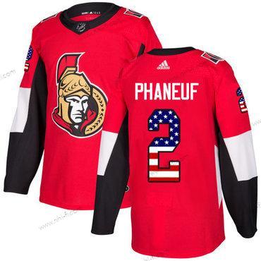 Adidas Ottawa Senators #2 Dion Phaneuf Punainen Kotiottelu Aito USA Flag Ommeltu NHL Paita – Miesten