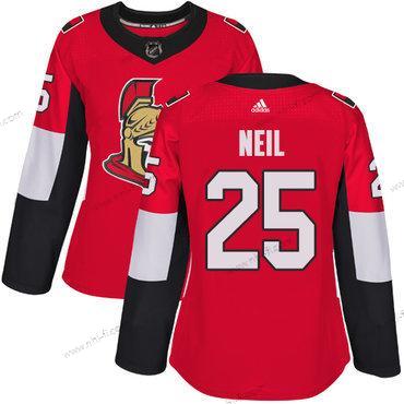 Adidas Ottawa Senators #25 Chris Neil Punainen Kotiottelu Aito Ommeltu NHL Paita – Naisten