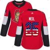 Adidas Ottawa Senators #25 Chris Neil Punainen Kotiottelu Aito USA Flag Ommeltu NHL Paita – Naisten