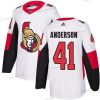 Adidas Ottawa Senators #41 Craig Anderson Aito Valkoinen Kolmas NHL Paita – Miesten