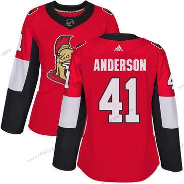 Adidas Ottawa Senators #41 Craig Anderson Punainen Kotiottelu Aito Ommeltu NHL Paita – Naisten