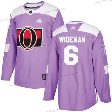 Adidas Ottawa Senators #6 Chris Wideman Violetti Aito Taistelee syöpää vastaan Ommeltu NHL Paita – Miesten