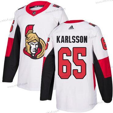 Adidas Ottawa Senators #65 Erik Karlsson Aito Valkoinen Kolmas NHL Paita – Miesten