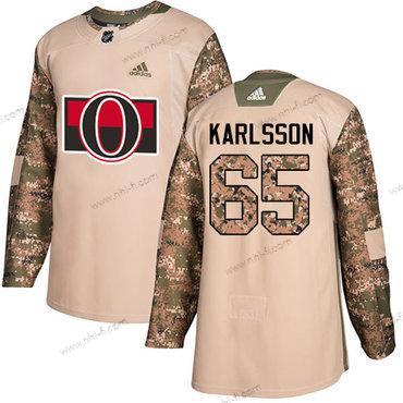 Adidas Ottawa Senators #65 Erik Karlsson Maastokuvio Aito 2017 Veterans Day Ommeltu NHL Paita – Miesten