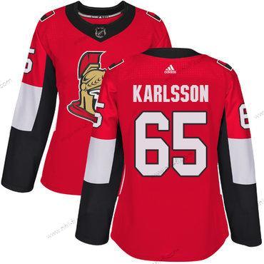 Adidas Ottawa Senators #65 Erik Karlsson Punainen Kotiottelu Aito Ommeltu NHL Paita – Naisten