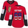 Adidas Ottawa Senators #68 Mike Hoffman Punainen Kotiottelu Aito USA Flag Ommeltu NHL Paita – Naisten