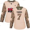 Adidas Ottawa Senators #7 Kyle Turris Maastokuvio Aito 2017 Veterans Day Ommeltu NHL Paita – Naisten