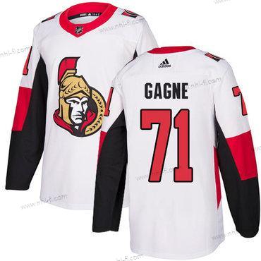 Adidas Ottawa Senators #71 Gabriel Gagne Aito Valkoinen Kolmas NHL Paita – Miesten