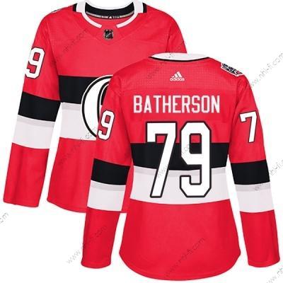 Adidas Ottawa Senators #79 Drake Batherson 100 Klassinen Aito Punainen Paita – Naisten