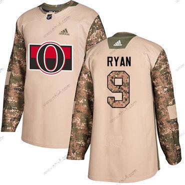 Adidas Ottawa Senators #9 Bobby Ryan Maastokuvio Aito 2017 Veterans Day Ommeltu NHL Paita – Miesten