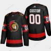 Adidas Ottawa Senators Räätälöidyt 2020-21 Musta Aito Pelaaja Kotiottelu Ommeltu NHL Paita – Miesten