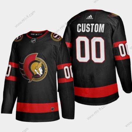 Adidas Ottawa Senators Räätälöidyt 2020-21 Musta Aito Pelaaja Kotiottelu Ommeltu NHL Paita – Miesten