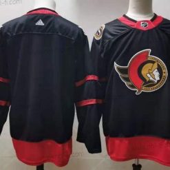 Adidas Ottawa Senators Tyhjä Musta 2020-21 Ommeltu NHL Paita – Miesten