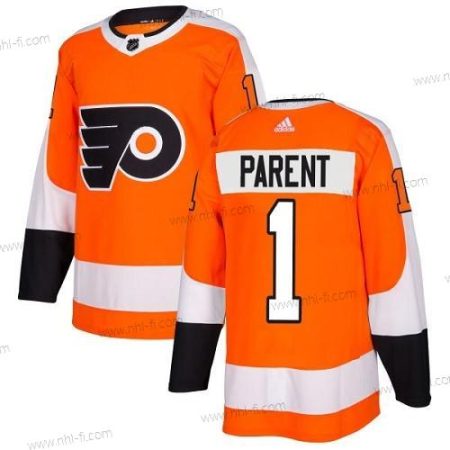 Adidas Philadelphia Flyers #1 Bernie Parent Oranssi Kotiottelu Aito Ommeltu NHL Paita – Miesten