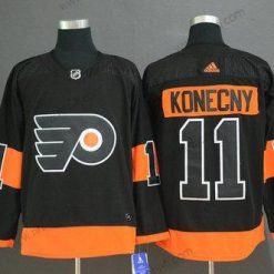 Adidas Philadelphia Flyers #11 Travis Konecny Musta Vaihtopaita Paita – Miesten