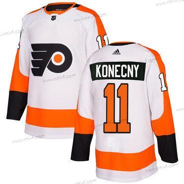 Adidas Philadelphia Flyers #11 Travis Konecny Valkoinen Aito Ommeltu NHL Paita – Miesten