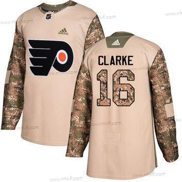 Adidas Philadelphia Flyers #16 Bobby Clarke Maastokuvio Aito 2017 Veterans Day Ommeltu NHL Paita – Miesten