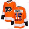 Adidas Philadelphia Flyers #16 Bobby Clarke Oranssi Kotiottelu Aito USA Flag Ommeltu NHL Paita – Miesten