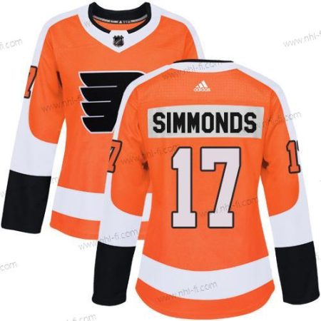 Adidas Philadelphia Flyers #17 Wayne Simmonds Oranssi Kotiottelu Aito Ommeltu NHL Paita – Naisten