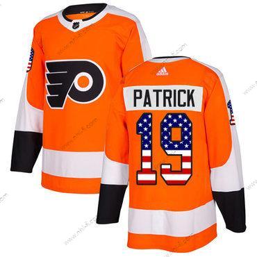 Adidas Philadelphia Flyers #19 Nolan Patrick Oranssi Kotiottelu Aito USA Flag Ommeltu NHL Paita – Miesten