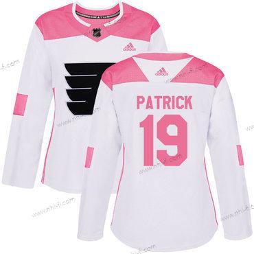 Adidas Philadelphia Flyers #19 Nolan Patrick Valkoinen Pinkki Aito Ommeltu NHL Paita – Naisten