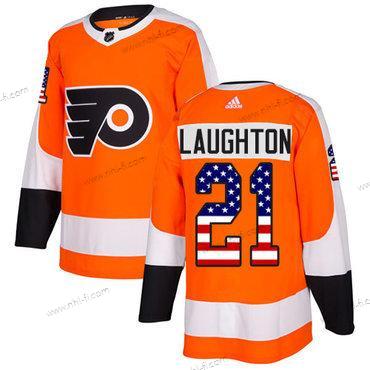 Adidas Philadelphia Flyers #21 Scott Laughton Oranssi Kotiottelu Aito USA Flag Ommeltu NHL Paita – Miesten