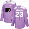 Adidas Philadelphia Flyers #23 Brandon Manning Violetti Aito Taistelee syöpää vastaan Ommeltu NHL Paita – Miesten