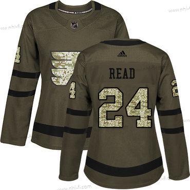 Adidas Philadelphia Flyers #24 Matt Read Vihreä Salute to Service Ommeltu NHL Paita – Naisten