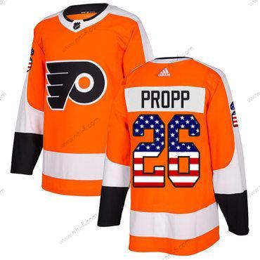 Adidas Philadelphia Flyers #26 Brian Propp Oranssi Kotiottelu Aito USA Flag Ommeltu NHL Paita – Miesten