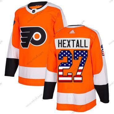 Adidas Philadelphia Flyers #27 Ron Hextall Oranssi Kotiottelu Aito USA Flag Ommeltu NHL Paita – Miesten