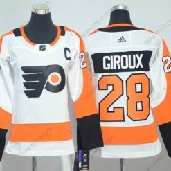 Adidas Philadelphia Flyers #28 Claude Giroux Valkoinen Road Aito Ommeltu NHL Paita – Naisten