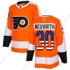 Adidas Philadelphia Flyers #30 Michal Neuvirth Oranssi Kotiottelu Aito USA Flag Ommeltu NHL Paita – Miesten