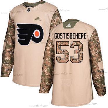 Adidas Philadelphia Flyers #53 Shayne Gostisbehere Maastokuvio Aito 2017 Veterans Day Ommeltu NHL Paita – Miesten