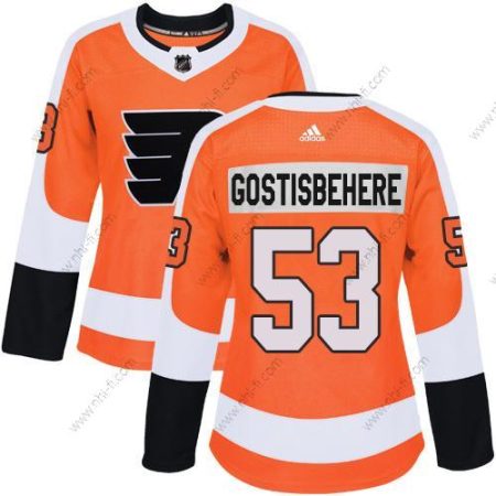 Adidas Philadelphia Flyers #53 Shayne Gostisbehere Oranssi Kotiottelu Aito Ommeltu NHL Paita – Naisten