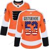 Adidas Philadelphia Flyers #53 Shayne Gostisbehere Oranssi Kotiottelu Aito USA Flag Ommeltu NHL Paita – Naisten