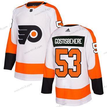 Adidas Philadelphia Flyers #53 Shayne Gostisbehere Valkoinen Aito Ommeltu NHL Paita – Miesten