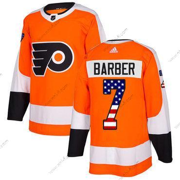 Adidas Philadelphia Flyers #7 Bill Barber Oranssi Kotiottelu Aito USA Flag Ommeltu NHL Paita – Miesten