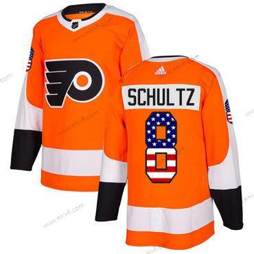 Adidas Philadelphia Flyers #8 Dave Schultz Oranssi Kotiottelu Aito USA Flag Ommeltu NHL Paita – Miesten