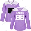 Adidas Philadelphia Flyers #88 Eric Lindros Violetti Aito Taistelee syöpää vastaan Ommeltu NHL Paita – Naisten