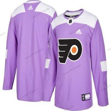 Adidas Philadelphia Flyers Räätälöidyt Violetti Pinkki Jääkiekko Taistelee syöpää vastaan Harjoitus Paita – Miesten