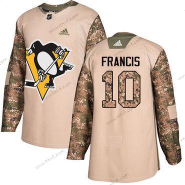 Adidas Pittsburgh Penguins #10 Ron Francis Maastokuvio Aito 2017 Veterans Day Ommeltu NHL Paita – Miesten