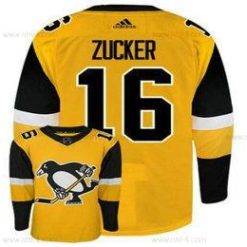 Adidas Pittsburgh Penguins #16 Jason Zucker Keltainen Ommeltu NHL Paita – Miesten